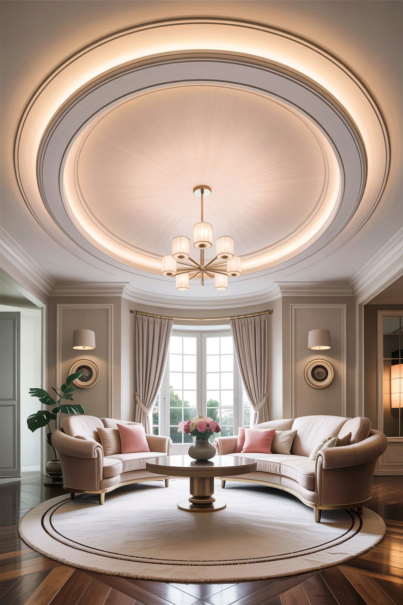 Circular Cove Ceiling - 30 living room cove ceiling ideas