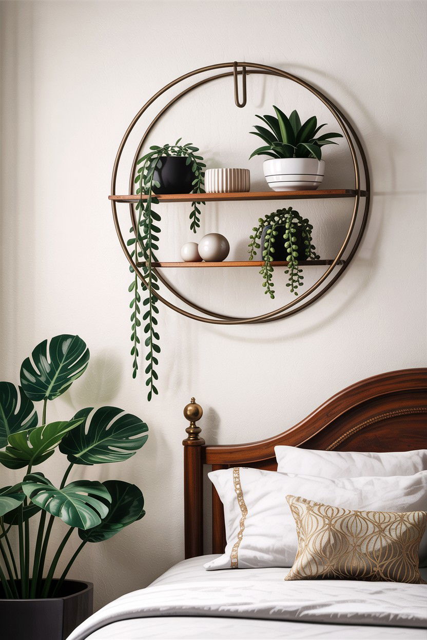 Circular Plant Shelf - 30 bedroom plant shelves
