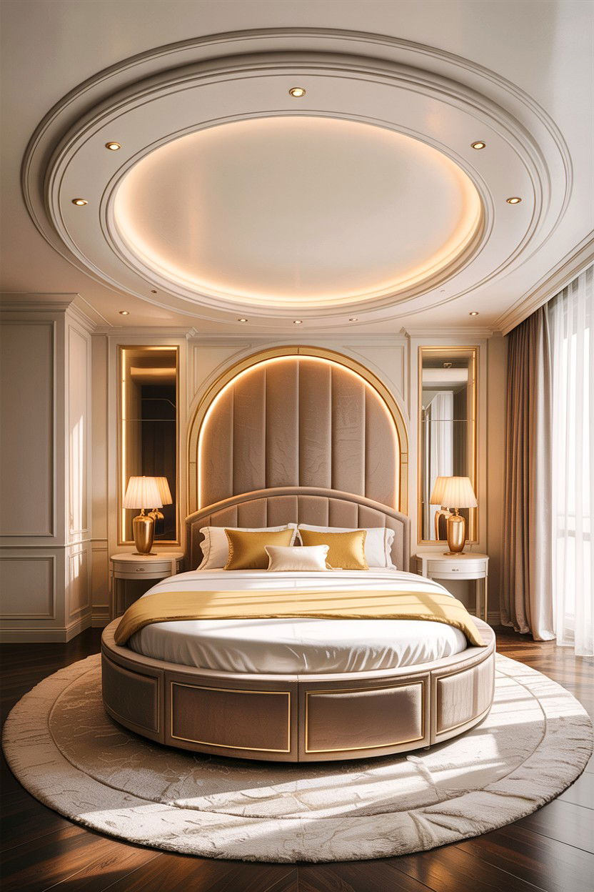 Circular ceiling layout - 30 bedroom false ceiling designs