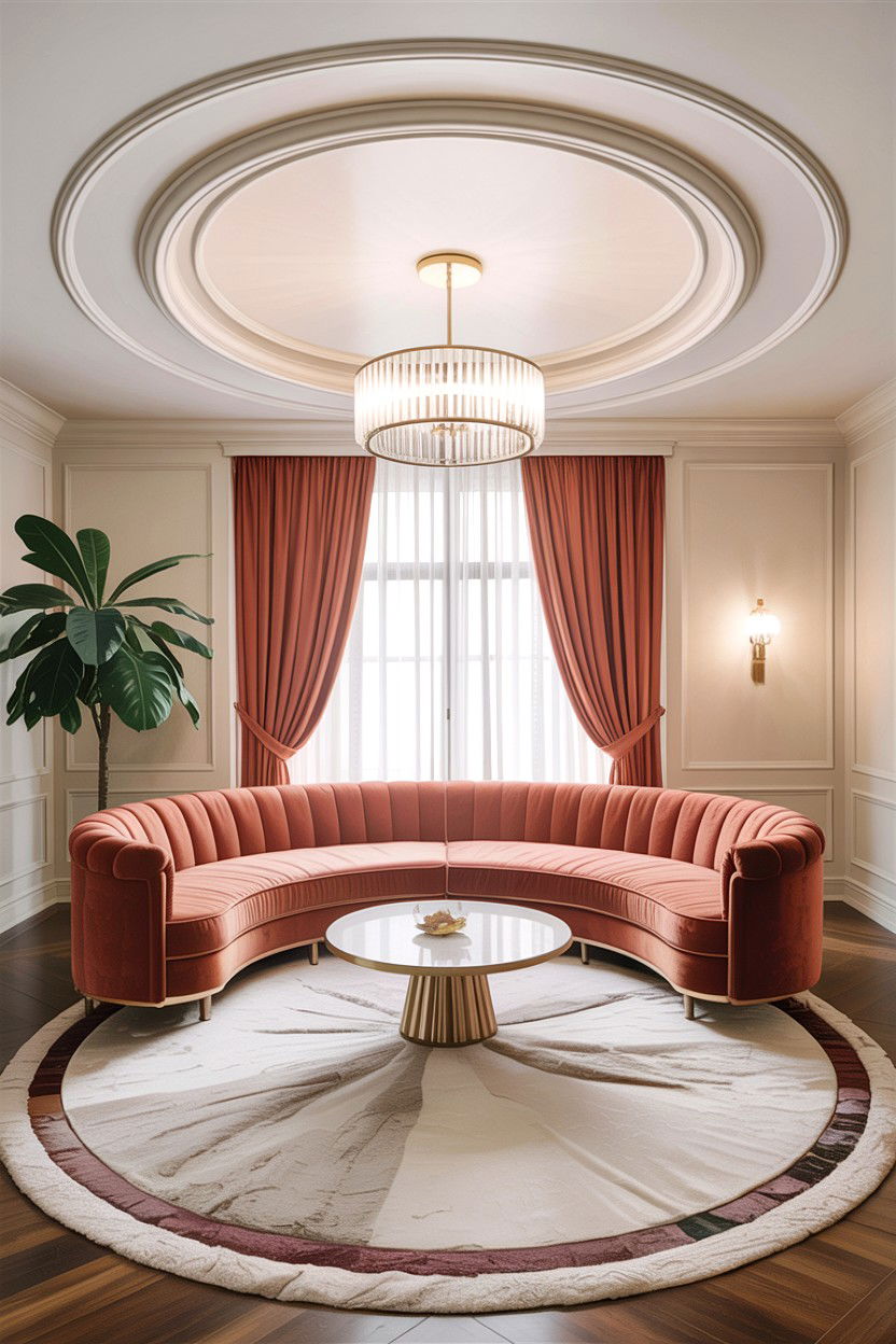 Circular pop hall - 30 living room false ceiling designs