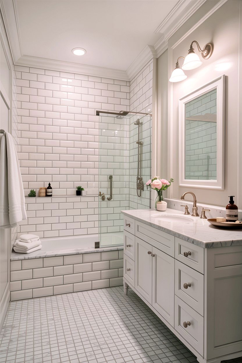 Classic White Hampton Bathroom - 30 Hampton bathroom ideas