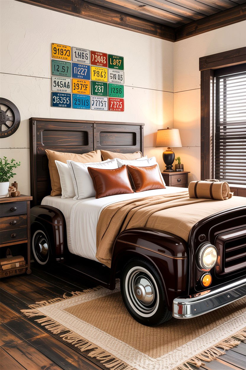 Classic truck bedroom - 30 car themed bedroom ideas