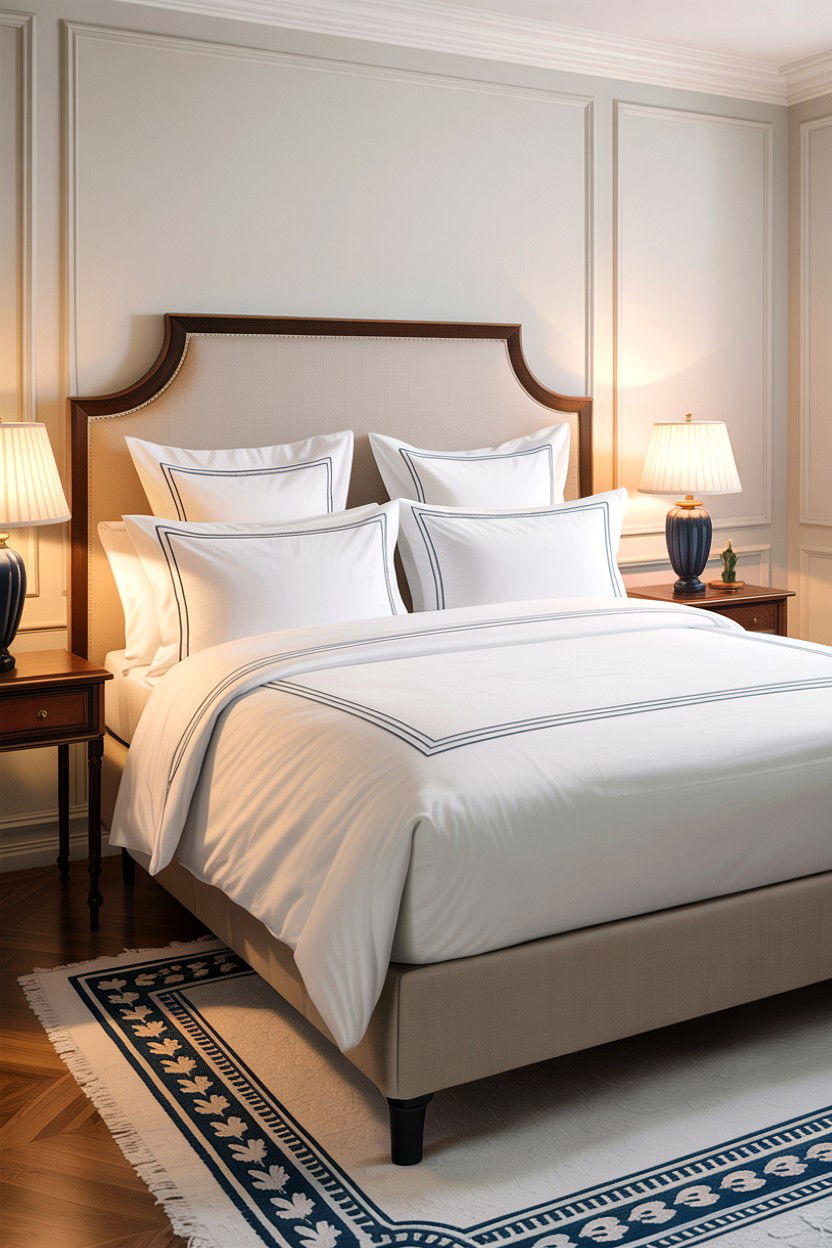 Classic white hotel bedding set - 30 bedroom bedding sets