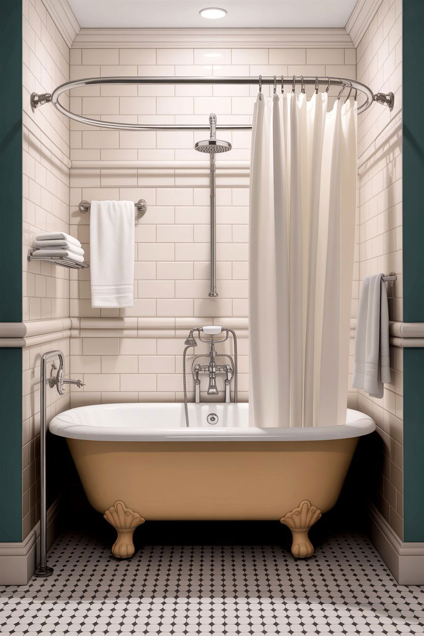 Clawfoot tub shower ring - 30 clawfoot tub ideas