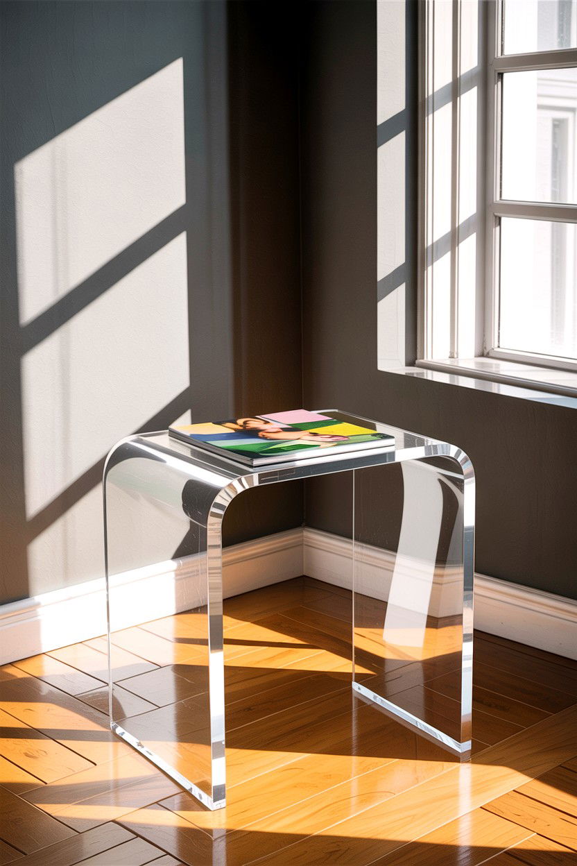 Clear Acrylic Accent Table - 30 living room accent table ideas