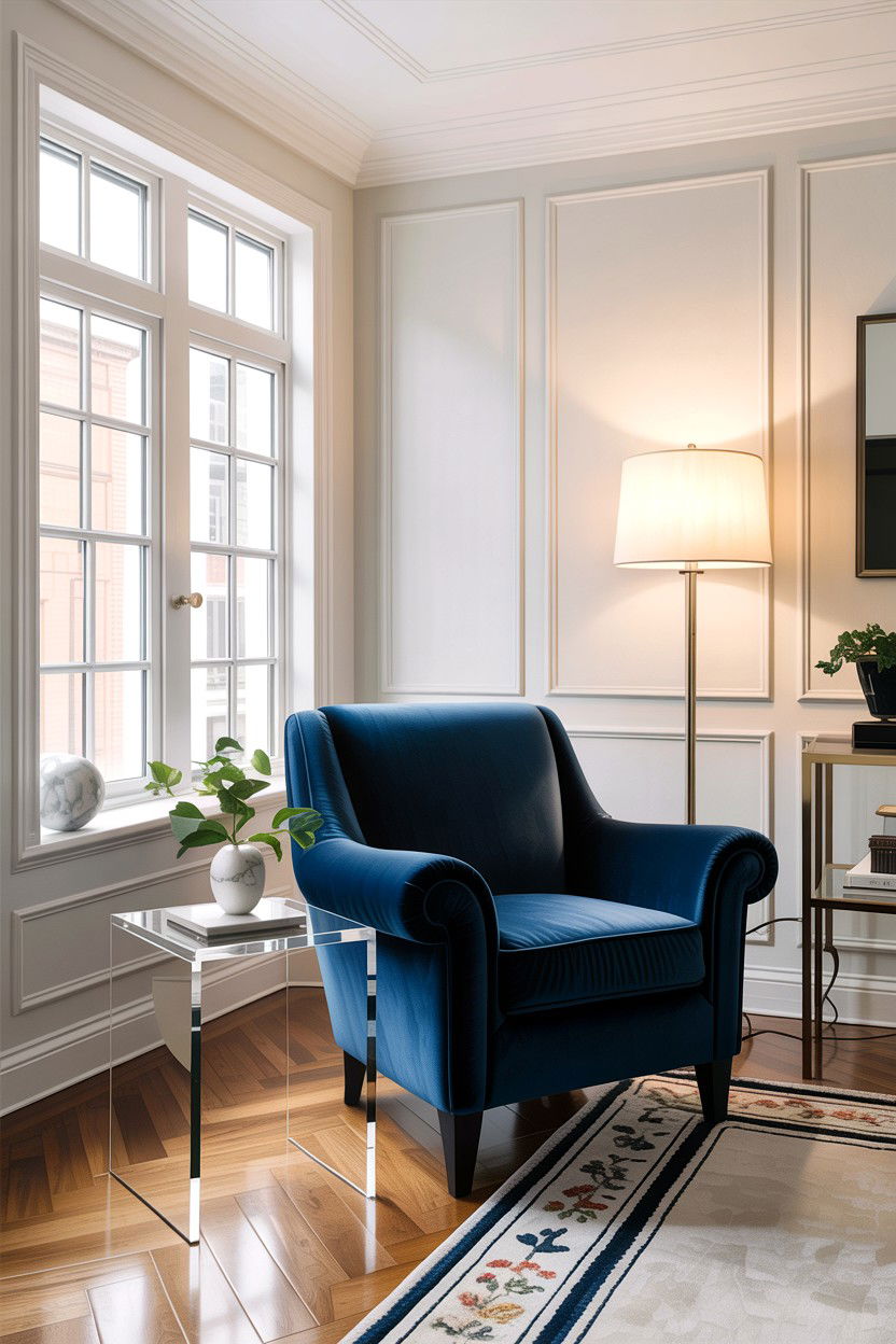 Clear Acrylic Side Table - 30 living room glass furniture ideas