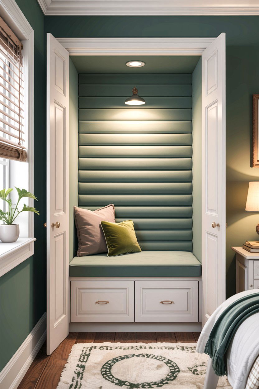 Closet Reading Nook - 30 bedroom nook ideas