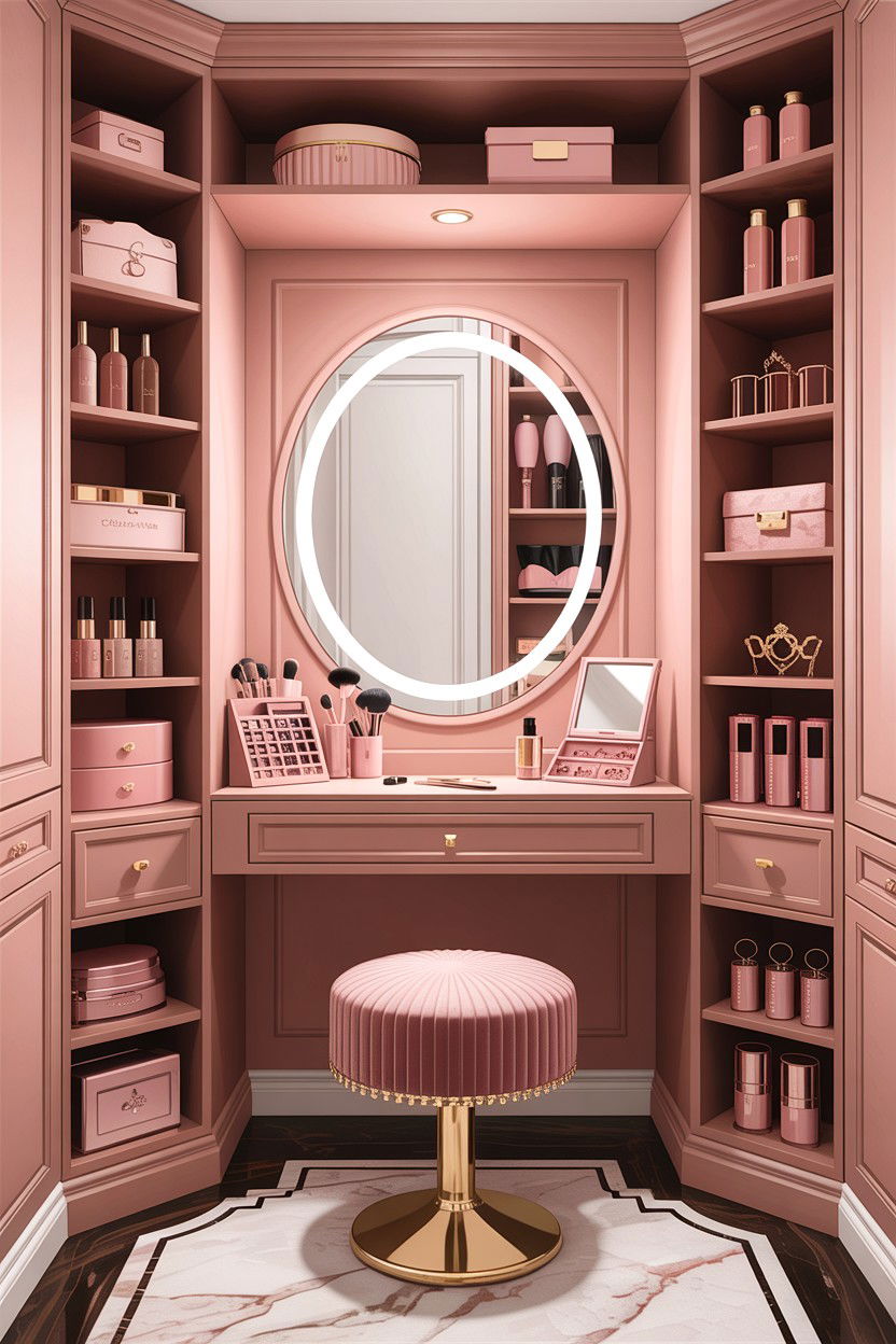 Closet With Vanity Table - 30 bedroom walk-in closet ideas