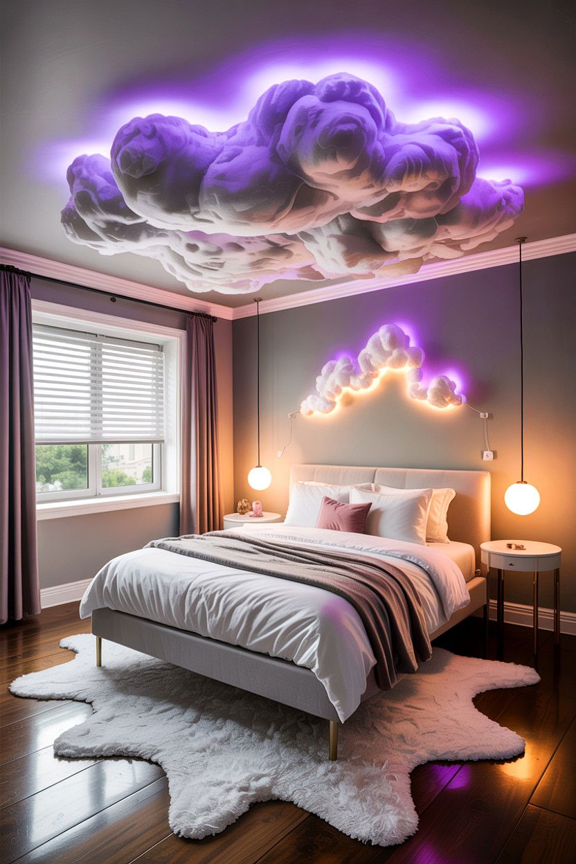 Cloud Ceiling Bedroom - 30 kawaii bedroom ideas