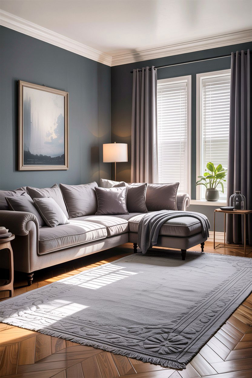 Cloudy Gray Living Room - 30 all gray living room ideas