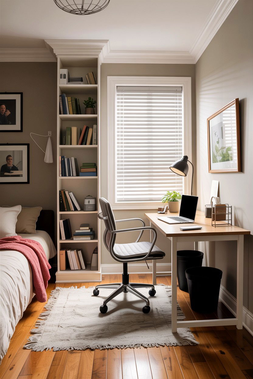 Clutter Free Workspace - 30 insomnia bedroom ideas