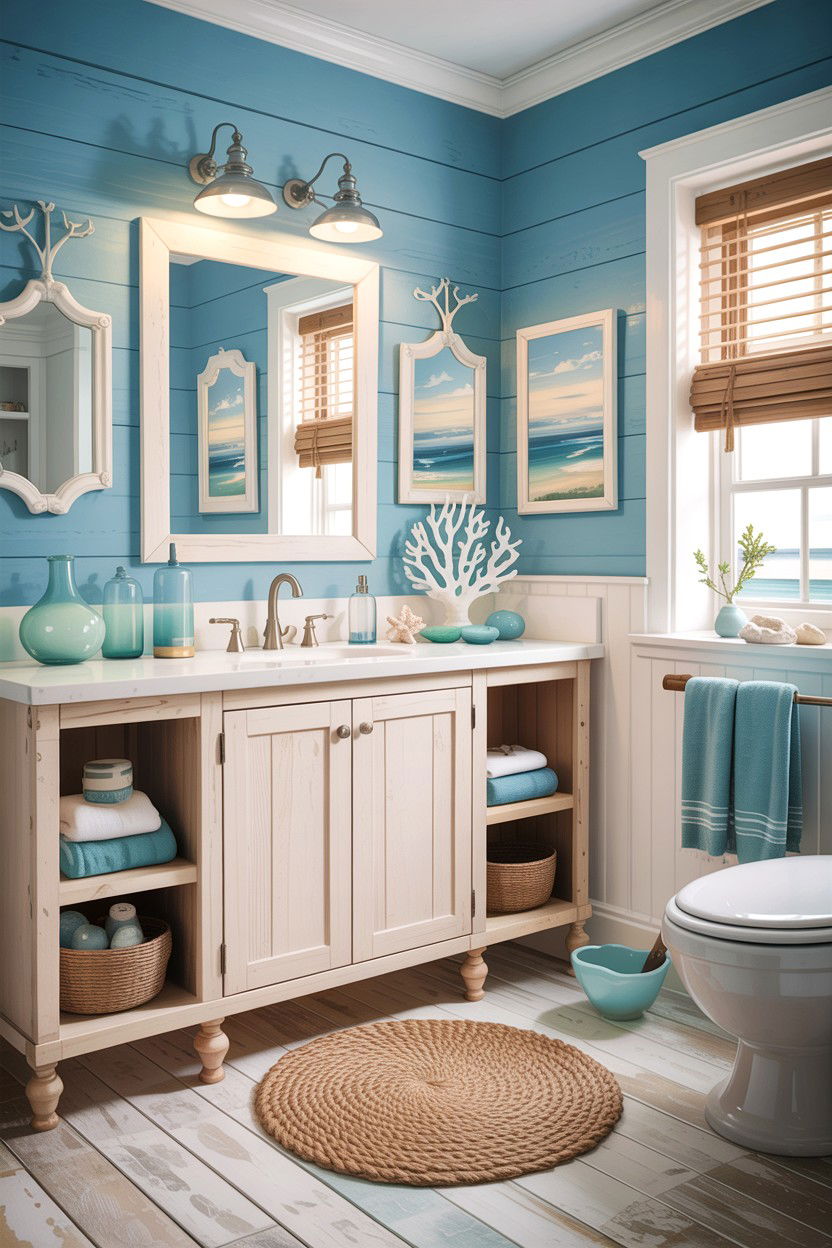 Coastal Bathroom Style - 30 custom home bathroom ideas
