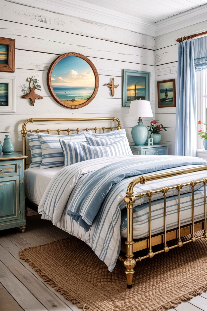 Coastal Bedroom Brass Bed - 30 bedroom brass beds