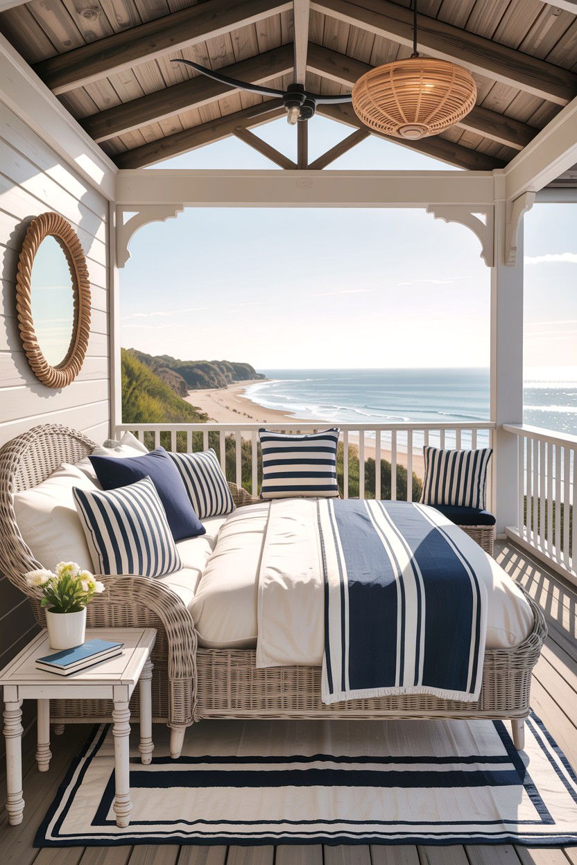 Coastal Bedroom Deck - 30 bedroom with terrace ideas