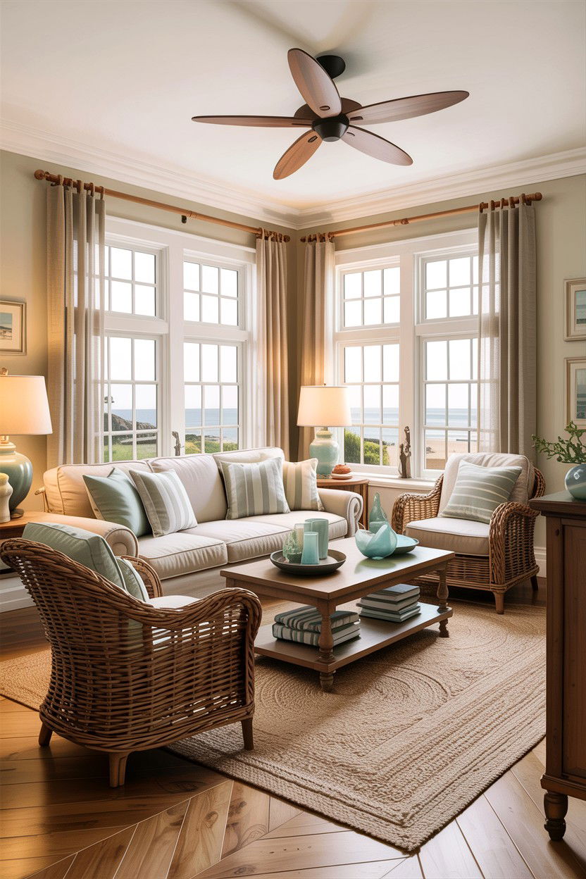 Coastal Beige Living Room - 30 all beige living room ideas