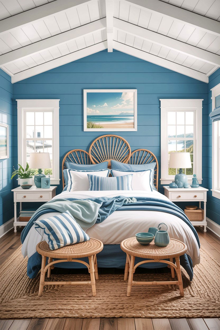 Coastal Blue Bedroom - 30 bespoke bedroom ideas