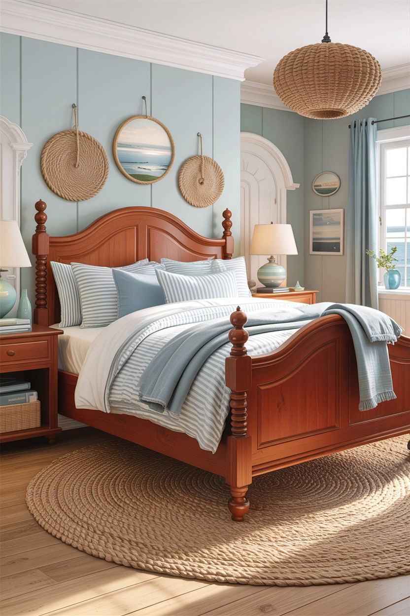 Coastal Cherry Wood Bedroom - 30 bedroom cherry furniture ideas