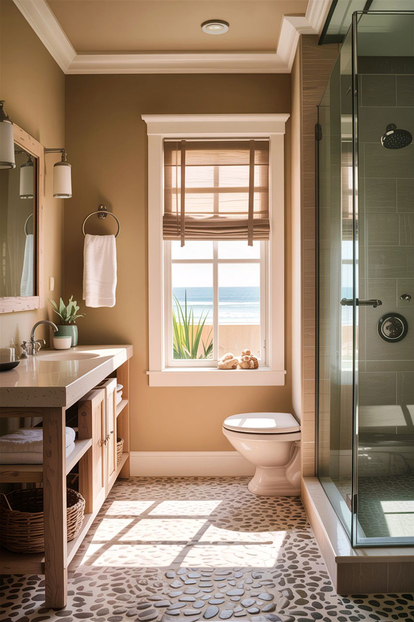 Coastal Guest Bathroom - 30 guest bathroom ideas