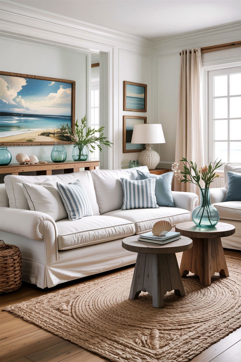 Coastal Living Room - 30 easy living room ideas