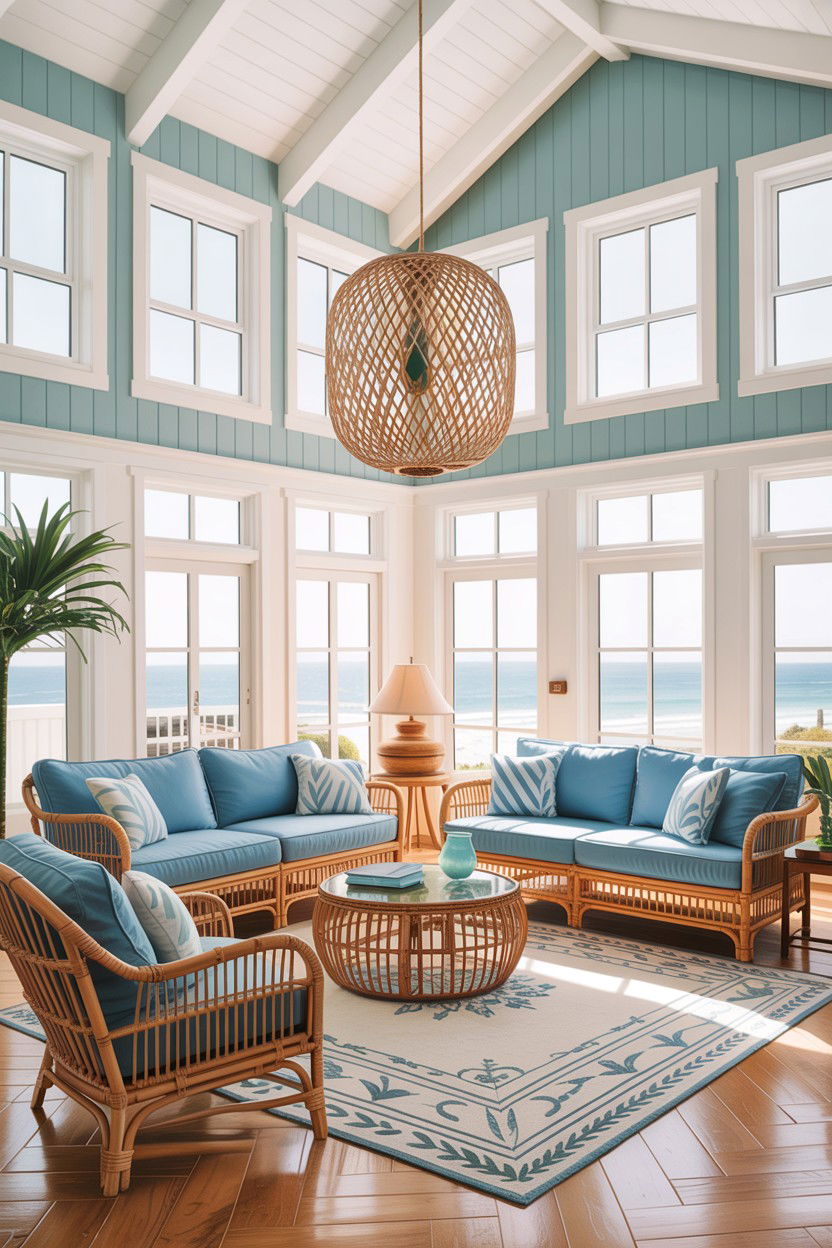 Coastal Living Room Decor - 30 high ceiling living room ideas