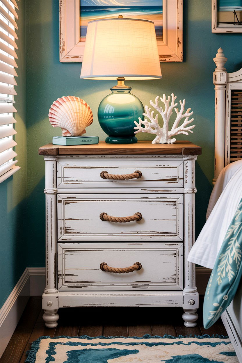 Coastal Nightstand - 30 bedroom nightstand ideas