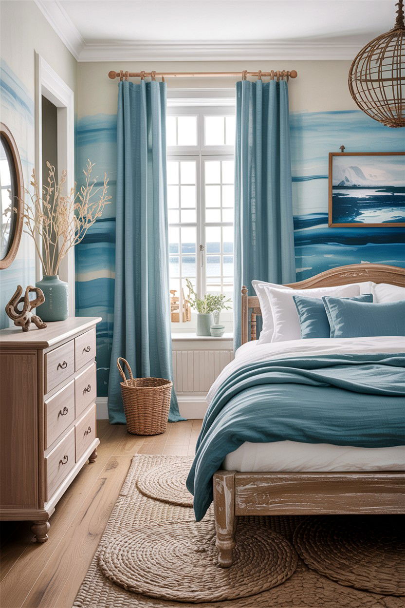 Coastal Scandinavian Blue Bedroom - 30 scandinavian blue bedroom ideas