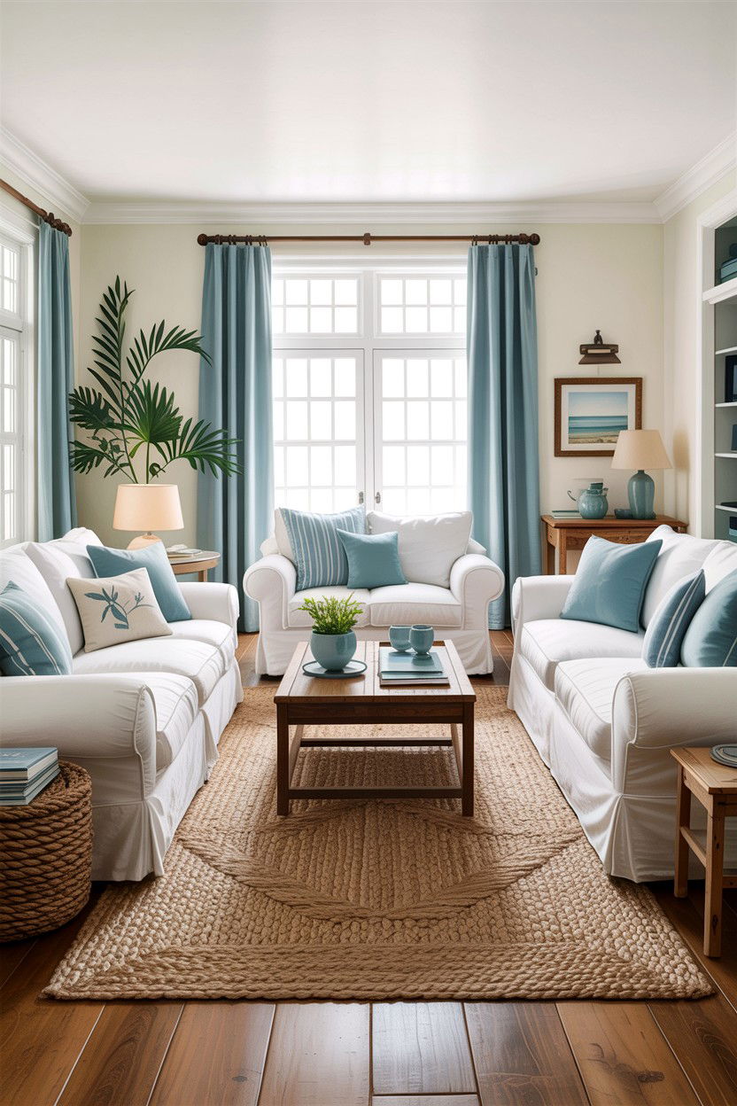 Coastal Style Living Room - 30 living room decor ideas