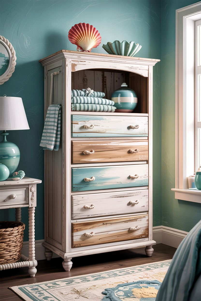 Coastal Tall Dresser - 30 bedroom tall dressers