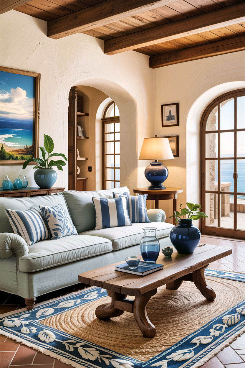 Coastal Tuscan Living Room - 30 living room Tuscan furniture ideas