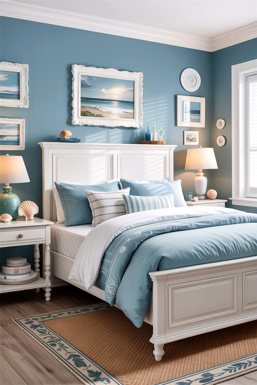Coastal White Bed Frame - 30 bedroom bed ideas