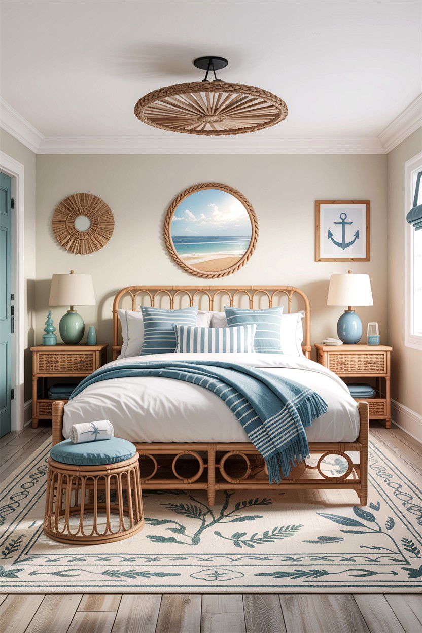 Coastal basement bedroom - 30 basement bedroom ideas