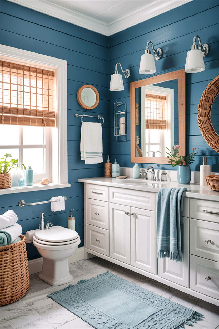 Coastal blue bathroom - 30 inspiring bathroom ideas