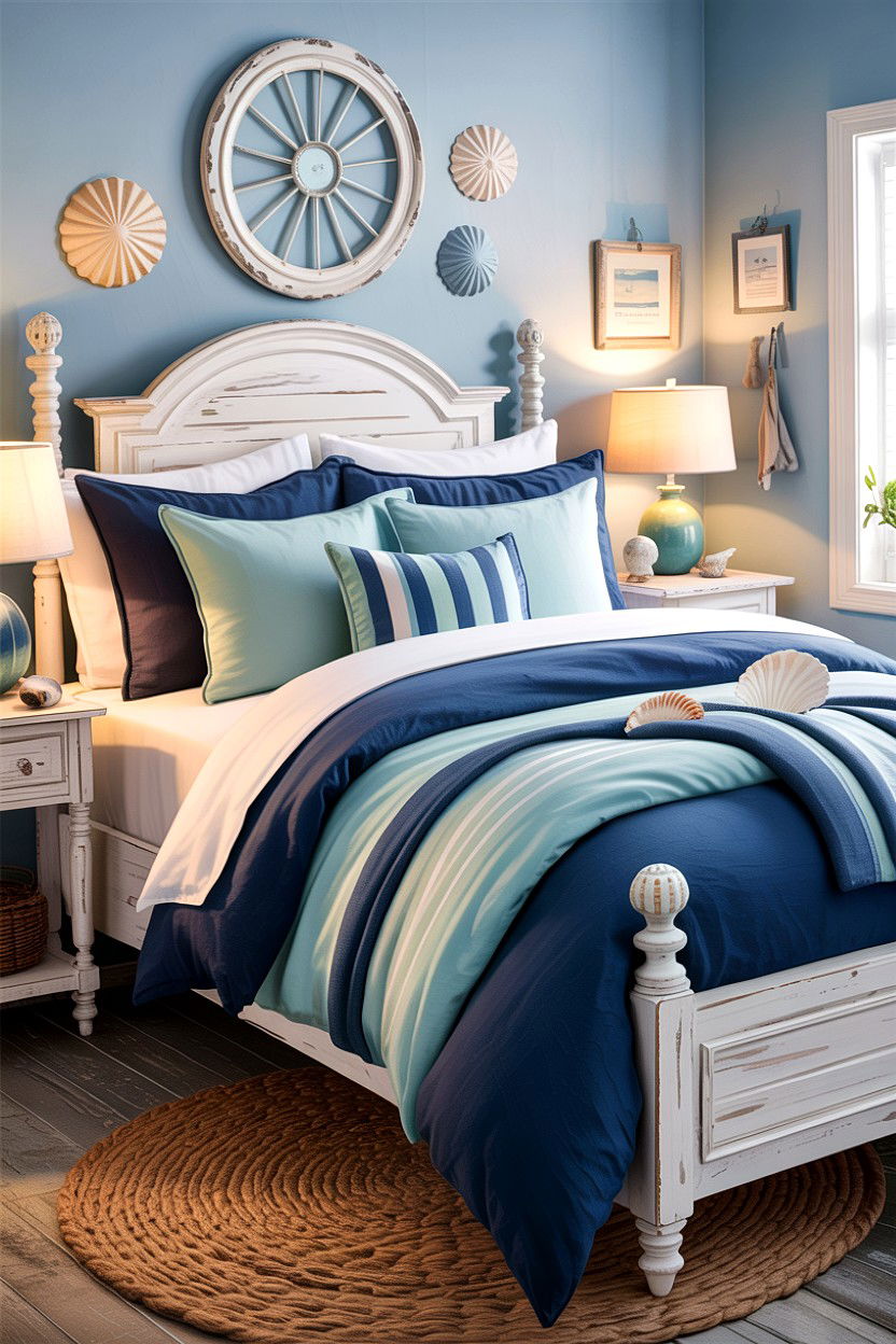 Coastal blue bedding set - 30 bedroom bedding sets
