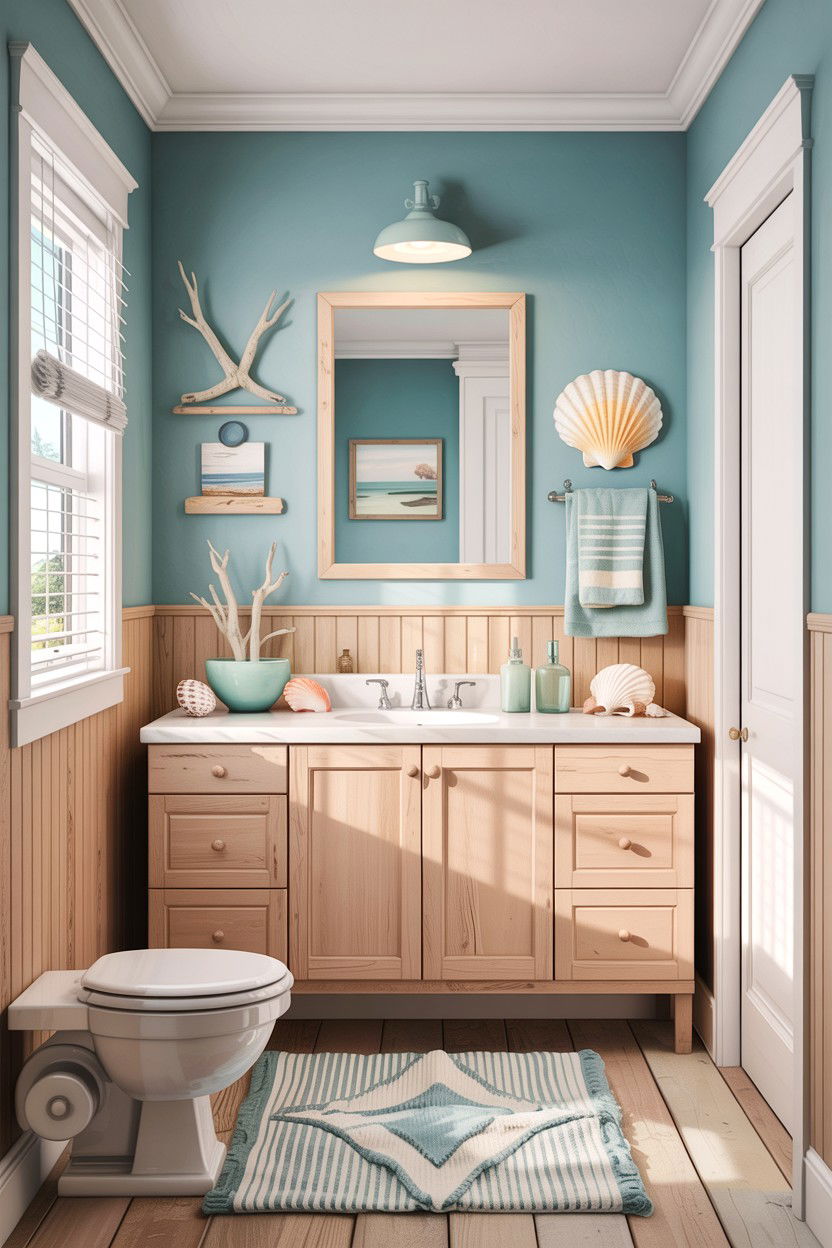 Coastal board and batten bathroom - 30 bathroom board and batten ideas