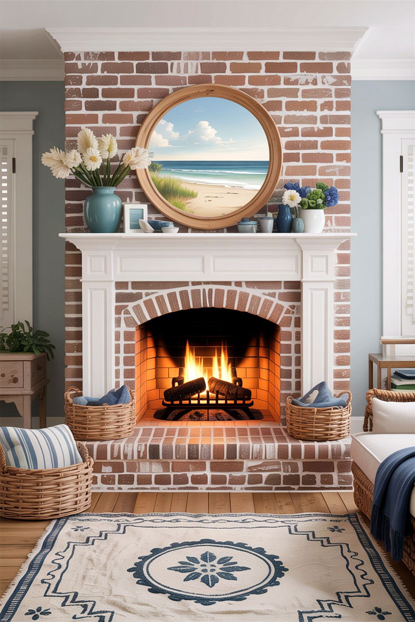 30 Bold Living Room Fireplace Brick Ideas to Love