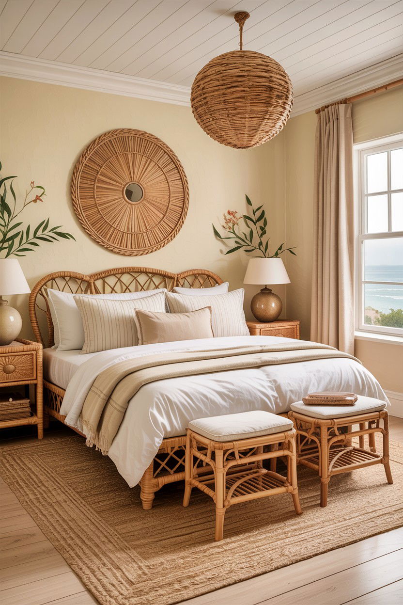 Coastal cream bedroom - 30 warm cream bedroom ideas
