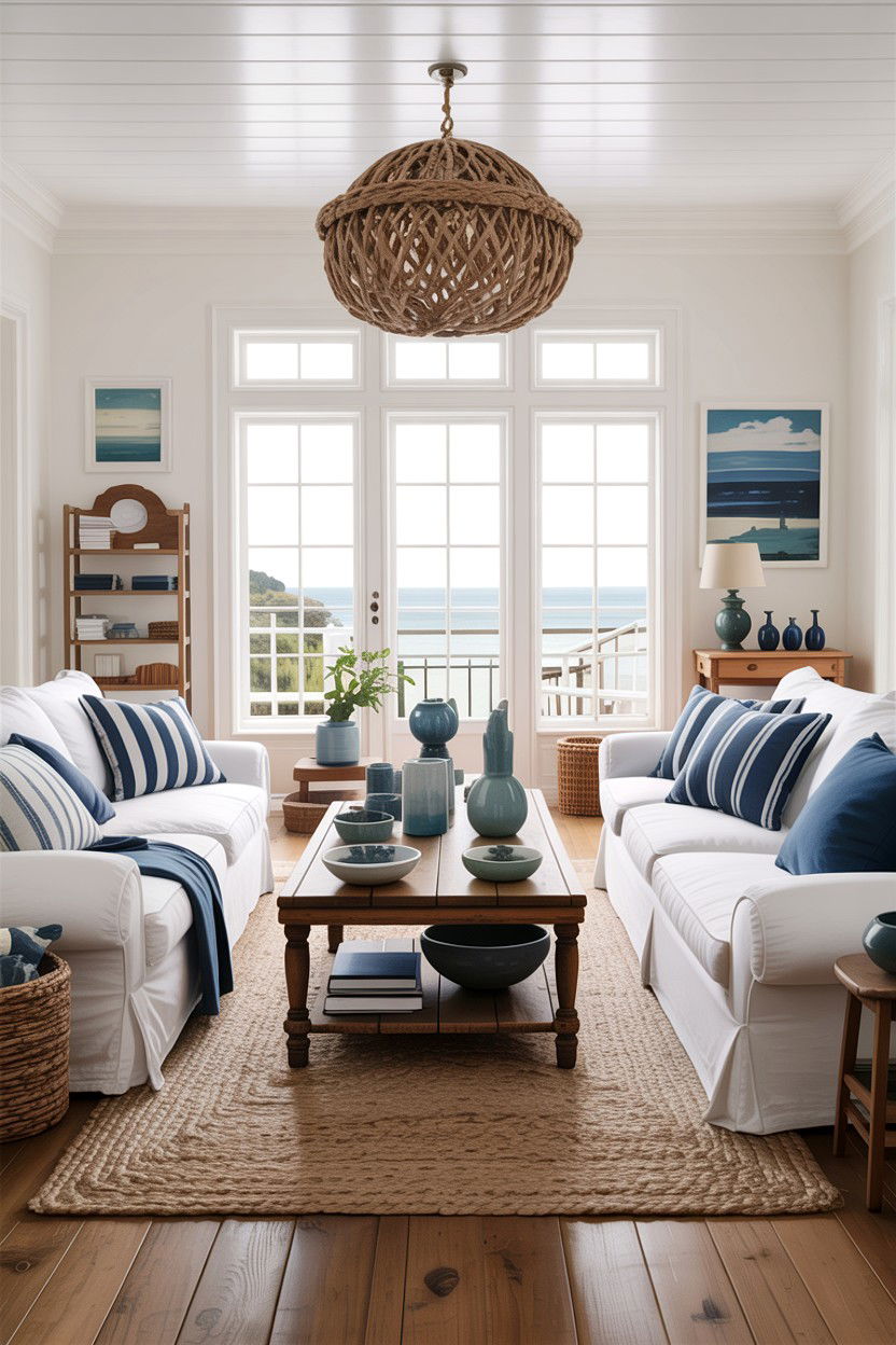 Coastal indigo style - 30 indigo living room ideas