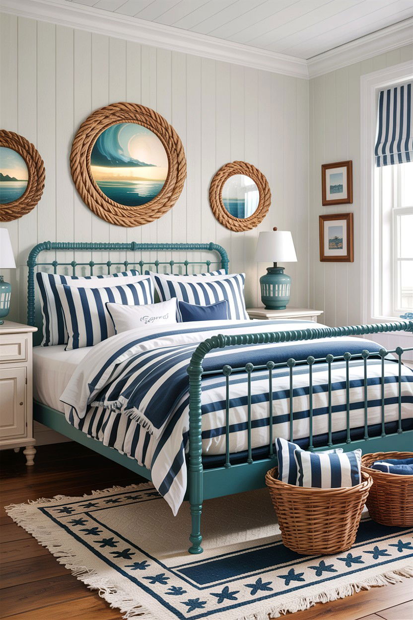 Coastal iron bed - 30 bedroom iron beds