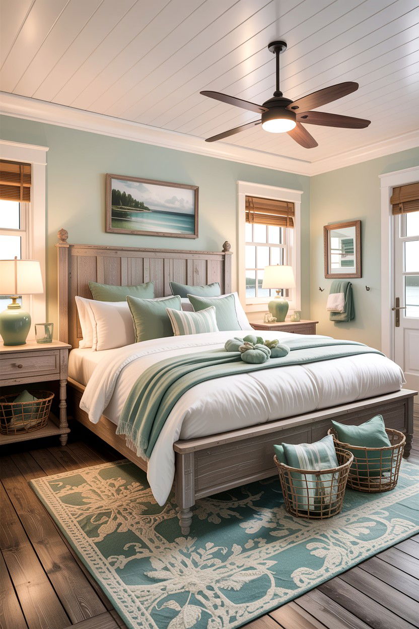 Coastal lake house bedroom - 30 lake house bedroom ideas
