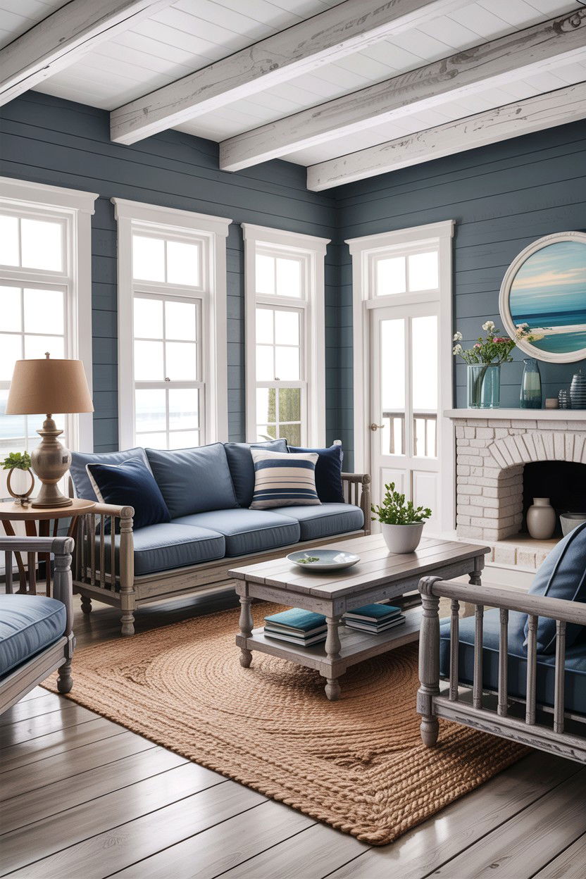 Coastal rustic gray living room - 30 rustic gray living room ideas
