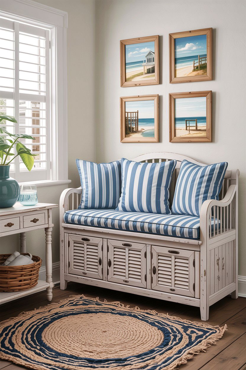 Coastal storage bench - 30 bedroom storage benches