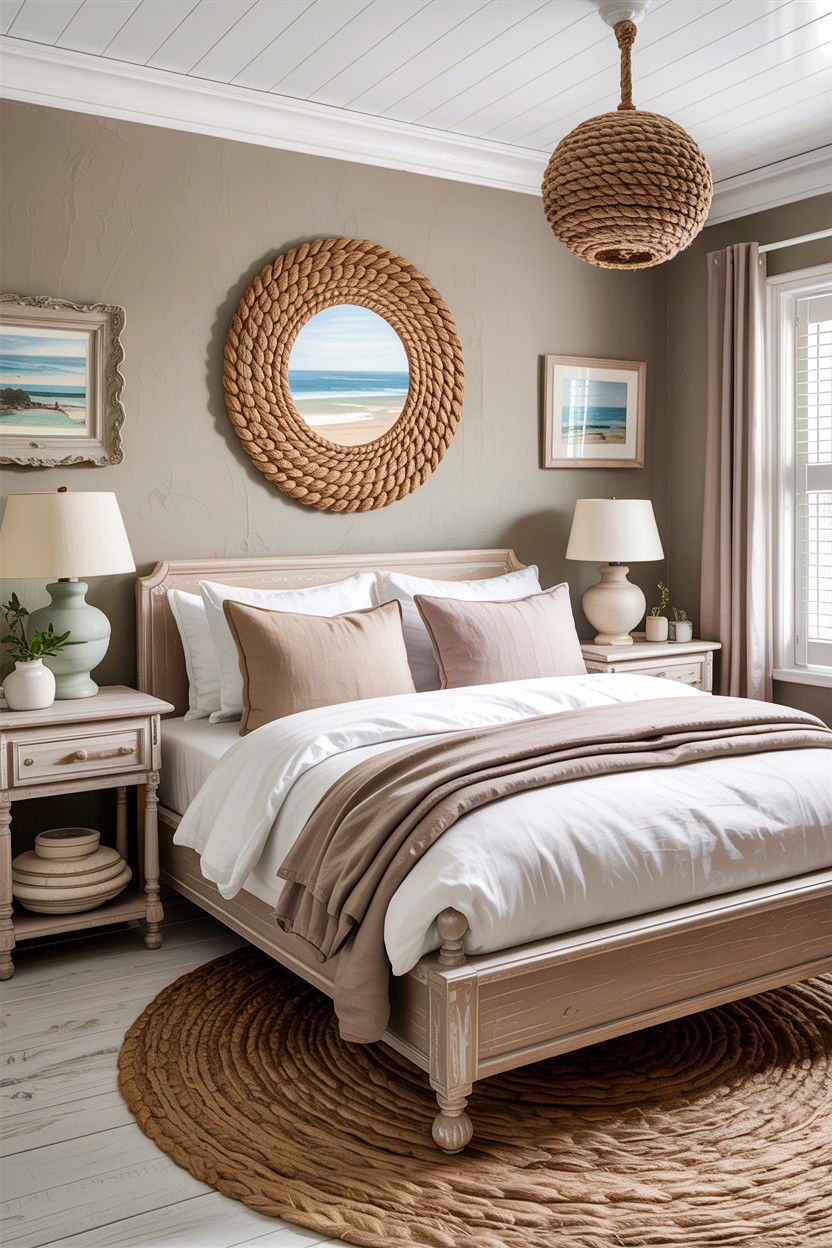 Coastal taupe bedroom - 30 taupe and white bedroom ideas
