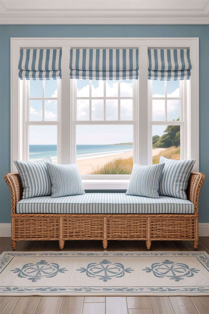 Coastal window seat - 30 bedroom window seat ideas