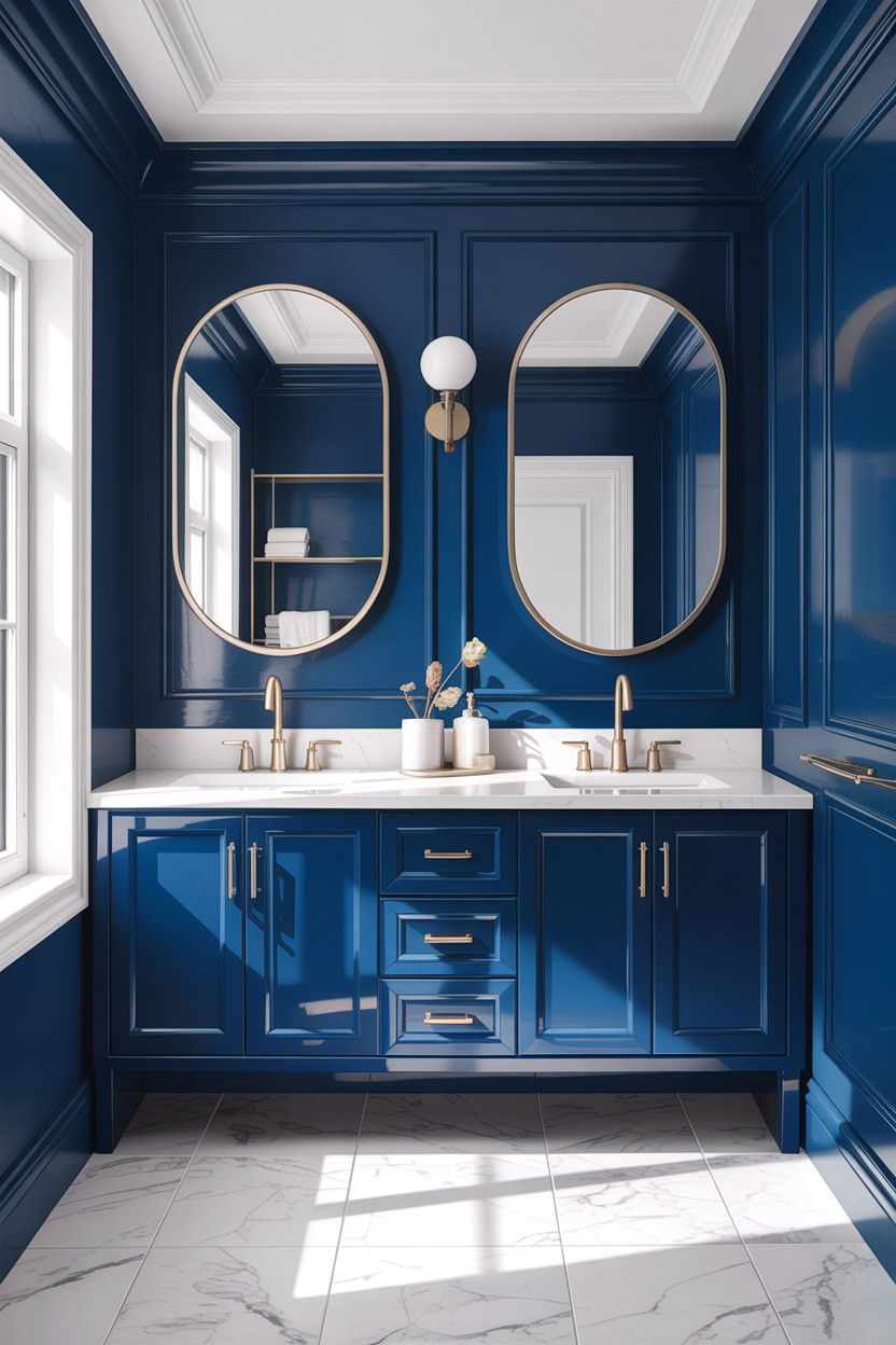 Cobalt Blue Bathroom Vanity - 30 cobalt blue bathroom ideas