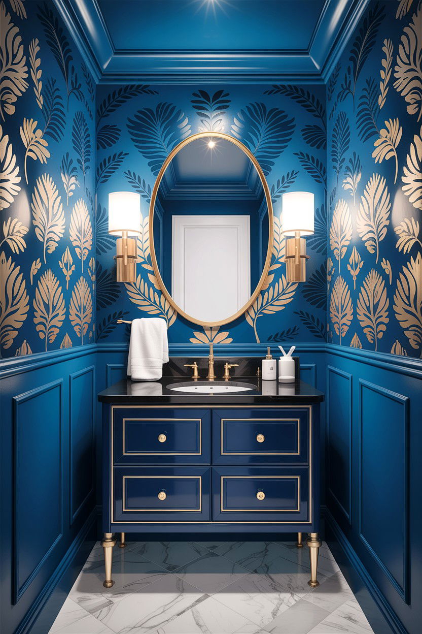 Cobalt Blue Powder Room - 30 cobalt blue bathroom ideas