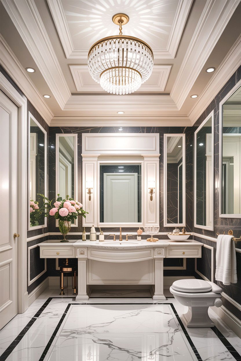 Coffered Ceiling - 30 bathroom architectural detail ideas