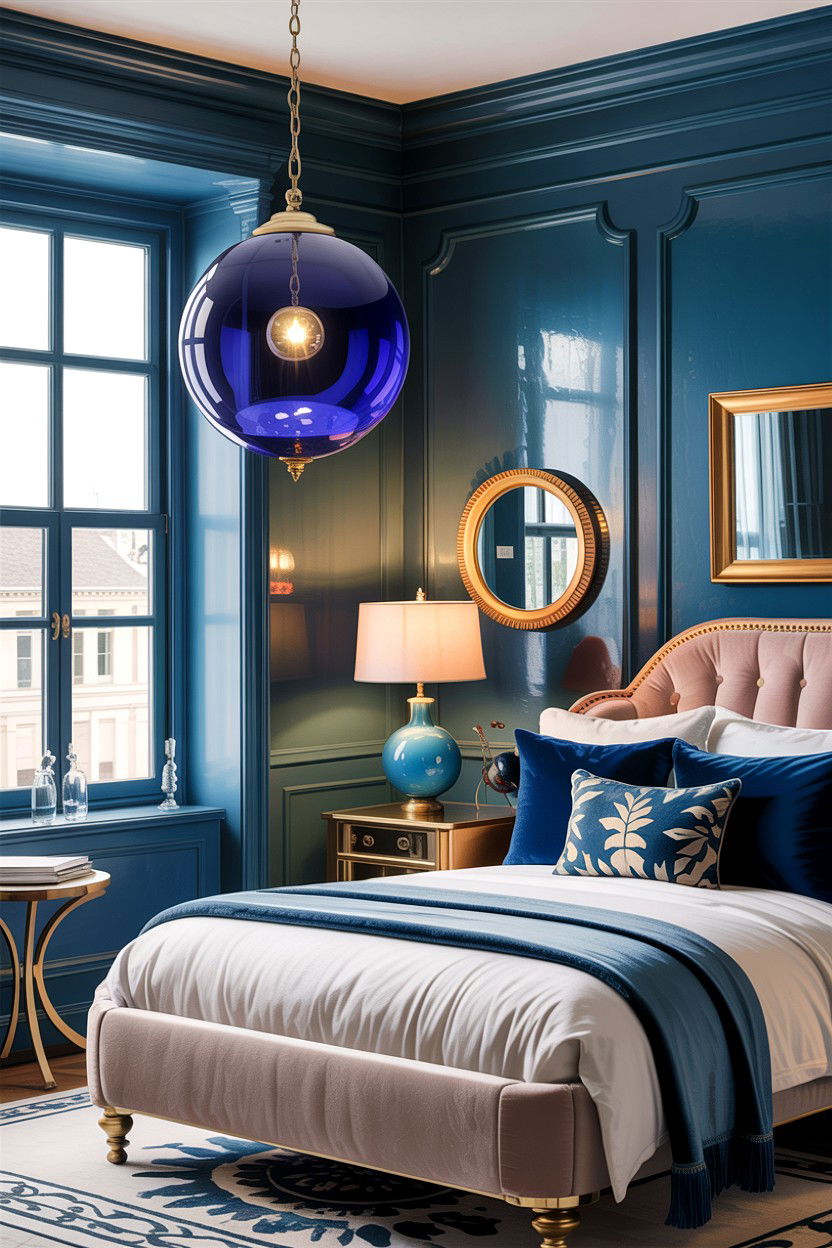 Colored Glass Globe Pendant - 30 bedroom globes