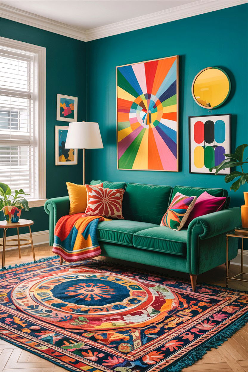 Colorful Living Room - 30 easy living room ideas