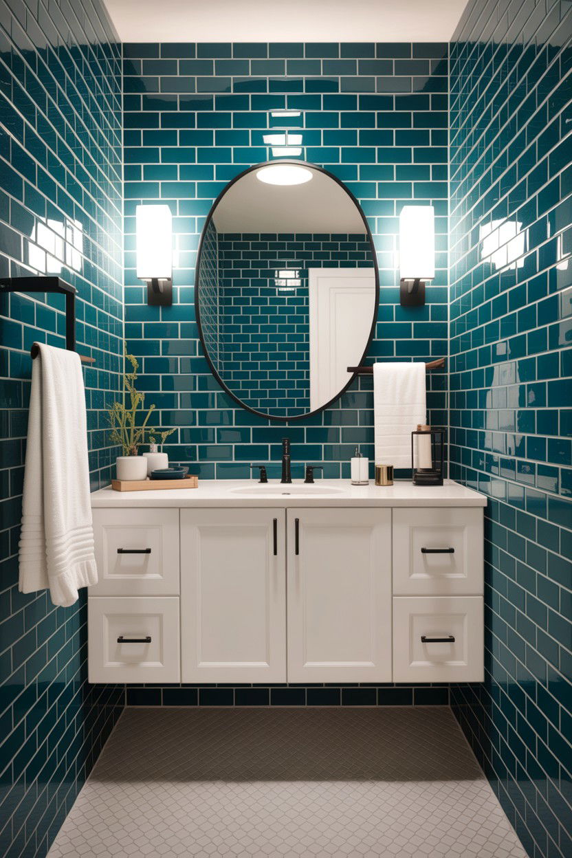 Colorful subway tile - 30 children's bathroom ideas