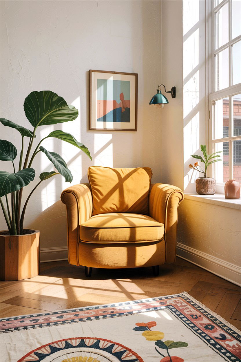 Compact Corner Armchair - 30 bedroom compact furniture ideas